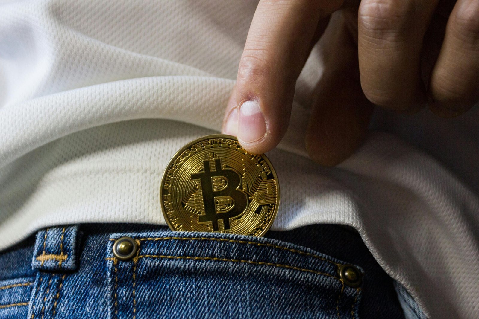 Koin Logam Bitcoin Simbol Investasi Bitcoin